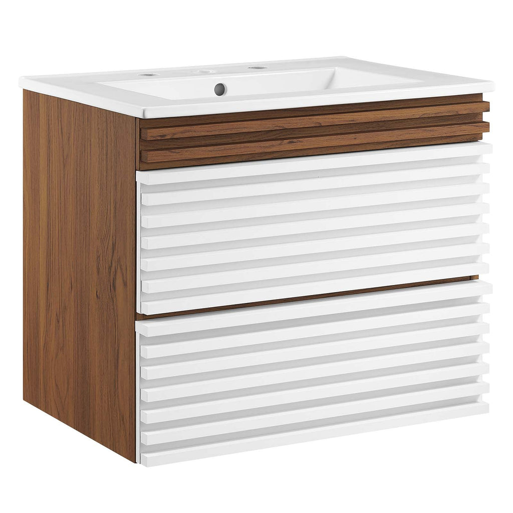Render 24" Wall-Mount Bathroom Vanity by Modway