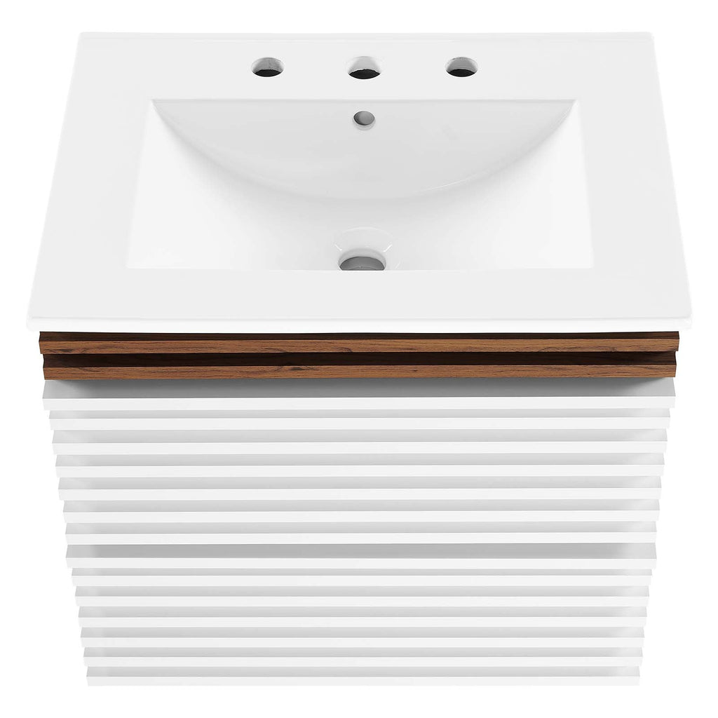 Render 24" Wall-Mount Bathroom Vanity by Modway