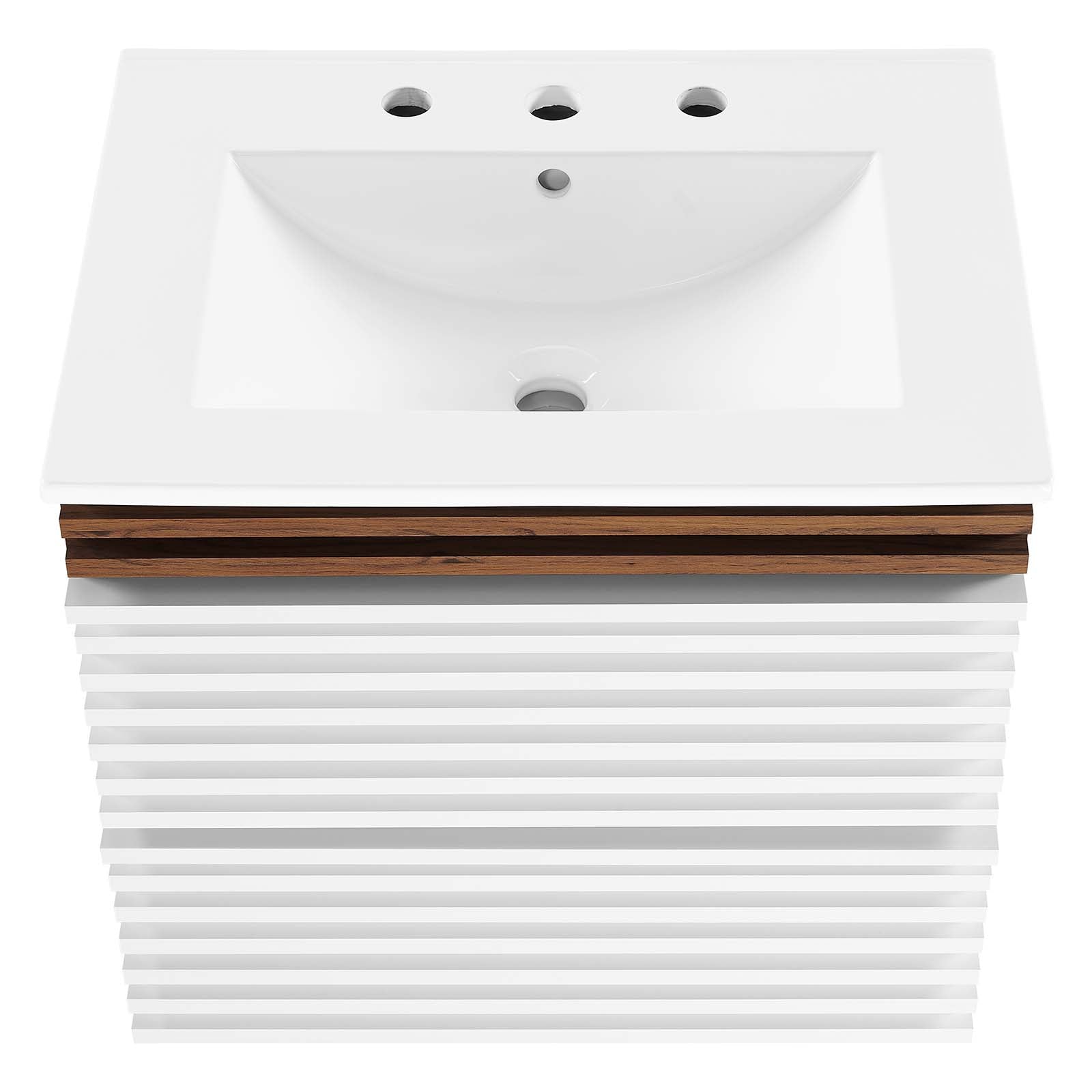 Render 24" Wall-Mount Bathroom Vanity by Modway