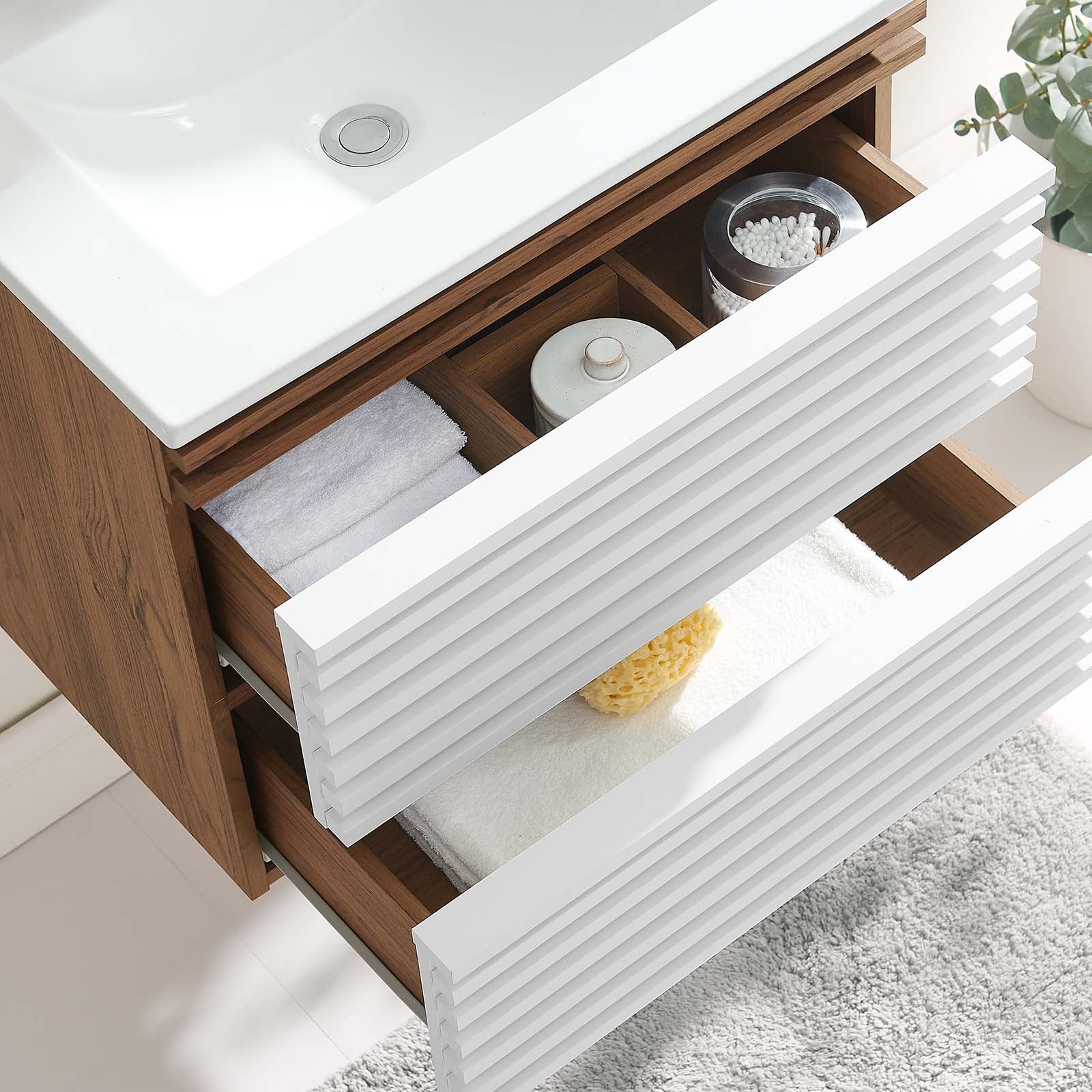 Render 24" Wall-Mount Bathroom Vanity by Modway