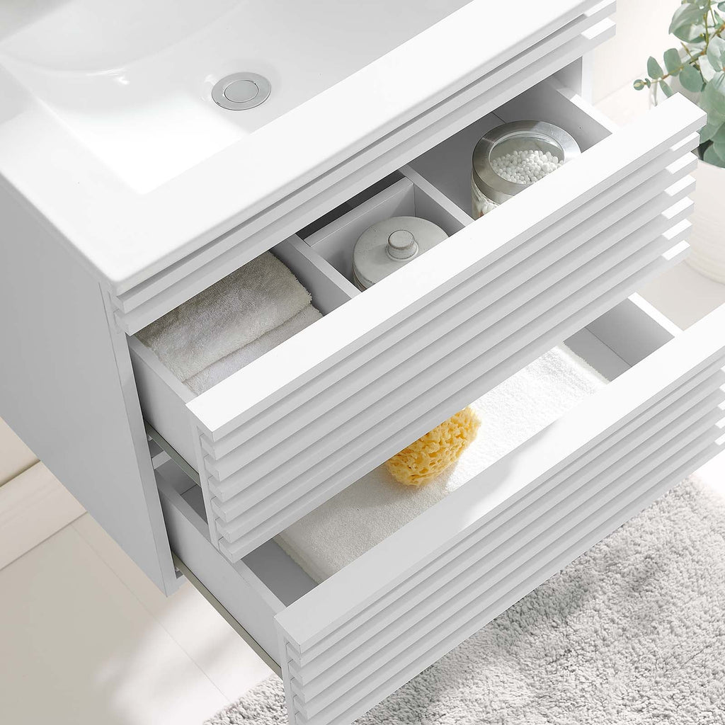 Render 24" Wall-Mount Bathroom Vanity by Modway