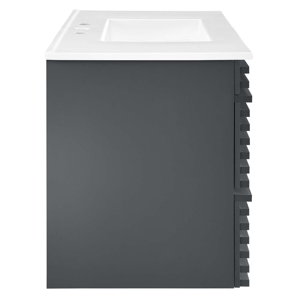 Render 36" Wall-Mount Bathroom Vanity by Modway