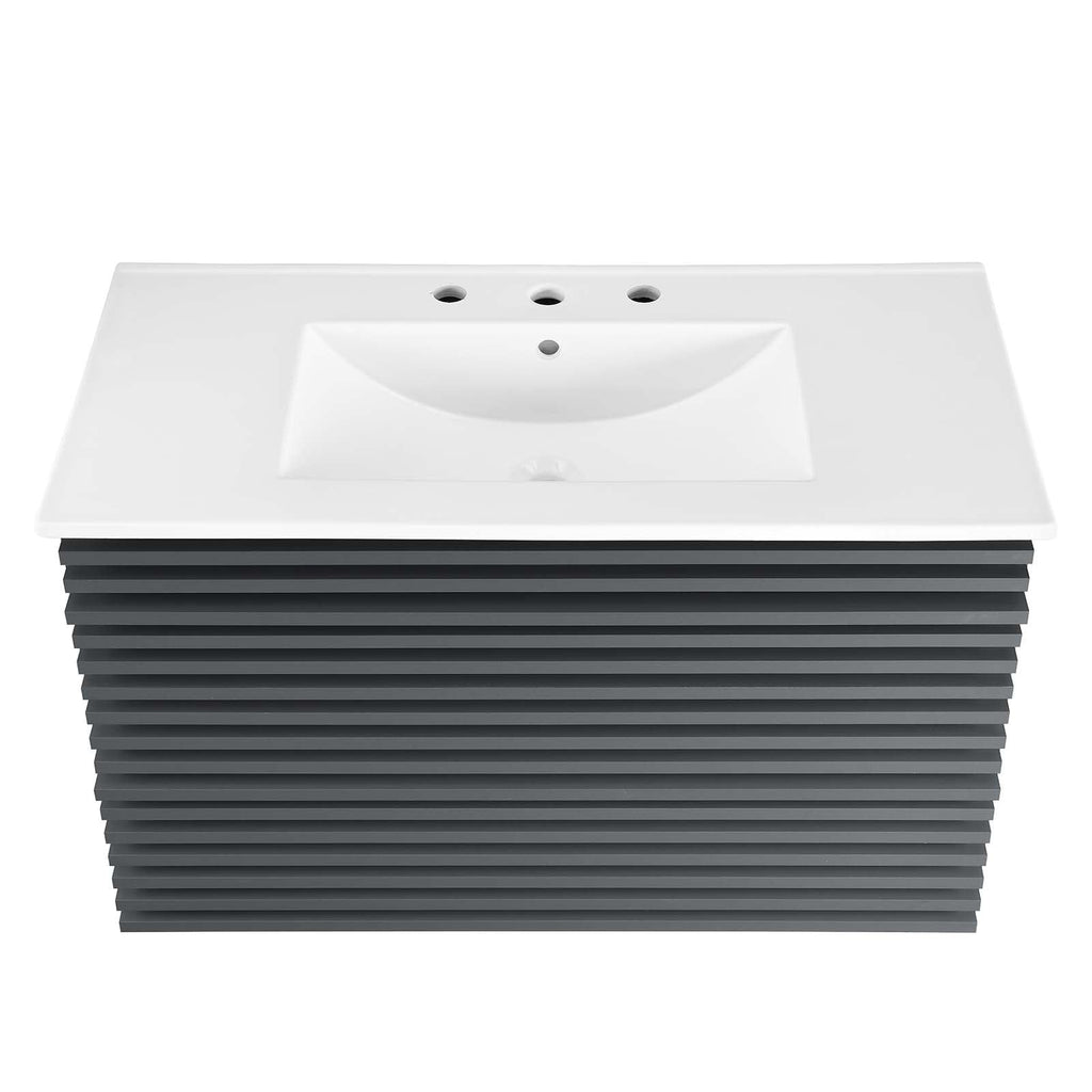 Render 36" Wall-Mount Bathroom Vanity by Modway