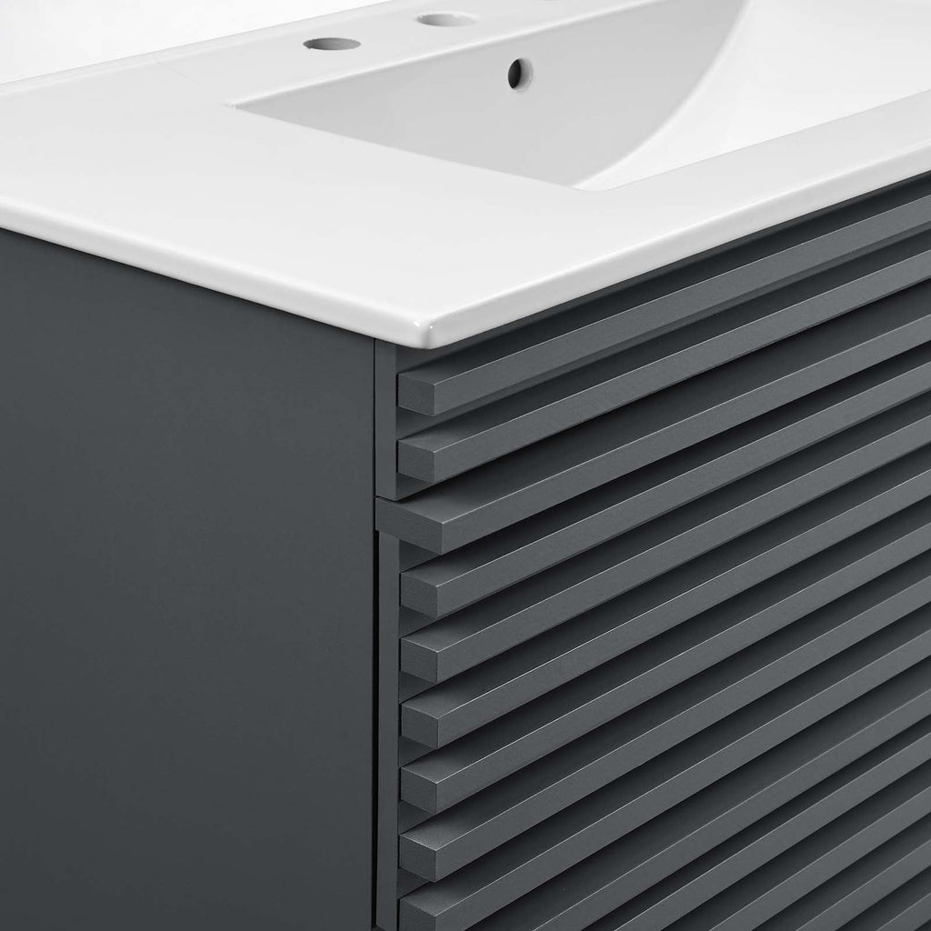 Render 36" Wall-Mount Bathroom Vanity by Modway