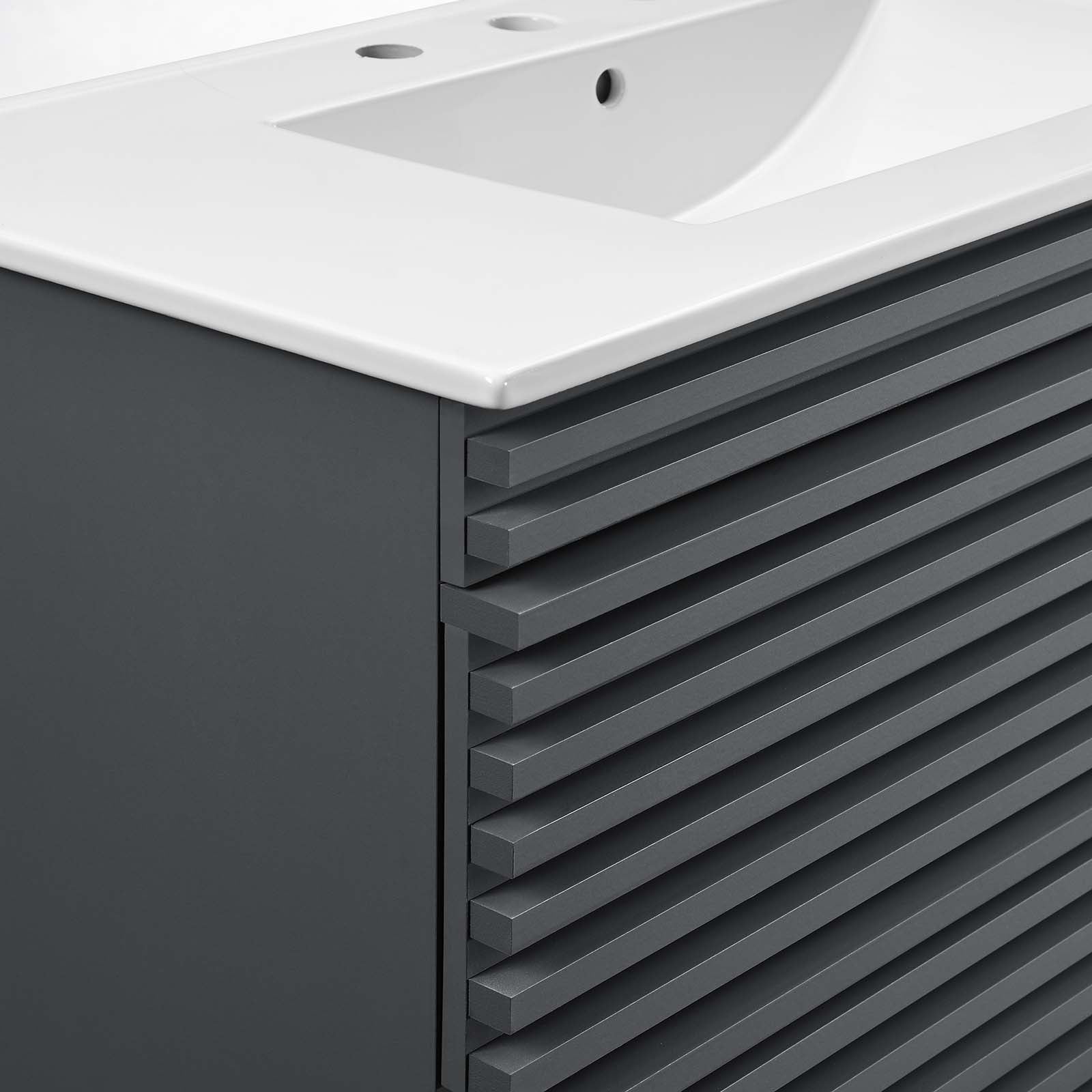 Render 36" Wall-Mount Bathroom Vanity by Modway