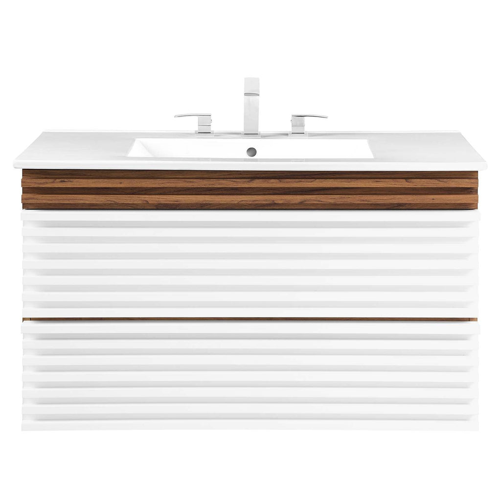 Render 36" Wall-Mount Bathroom Vanity by Modway