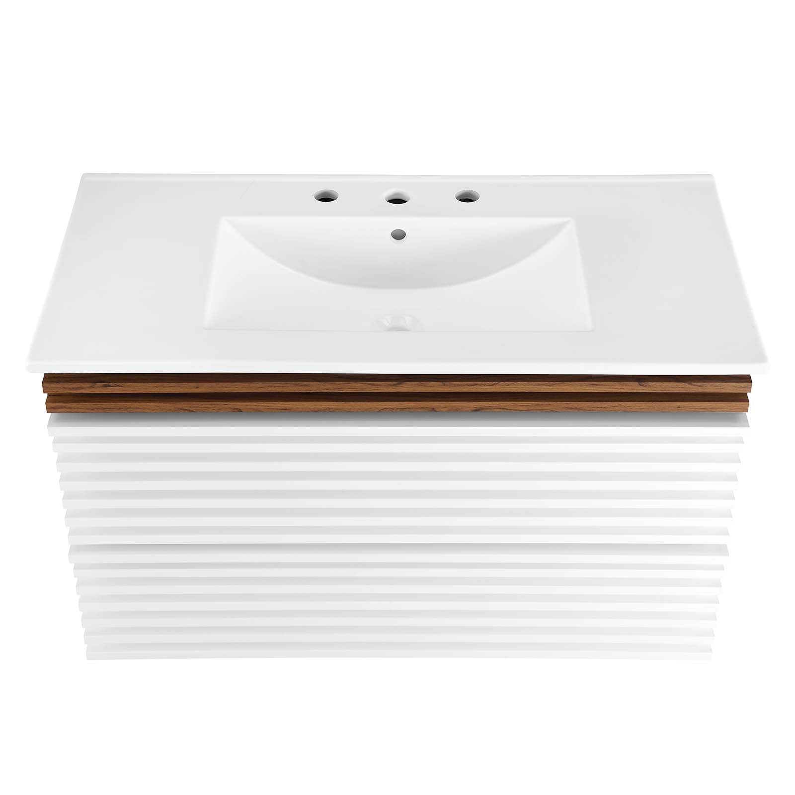 Render 36" Wall-Mount Bathroom Vanity by Modway