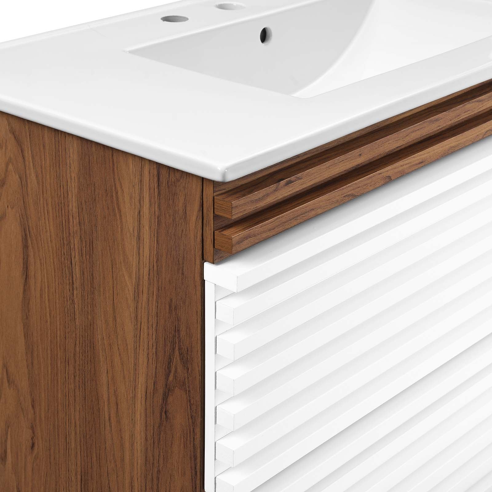 Render 36" Wall-Mount Bathroom Vanity by Modway