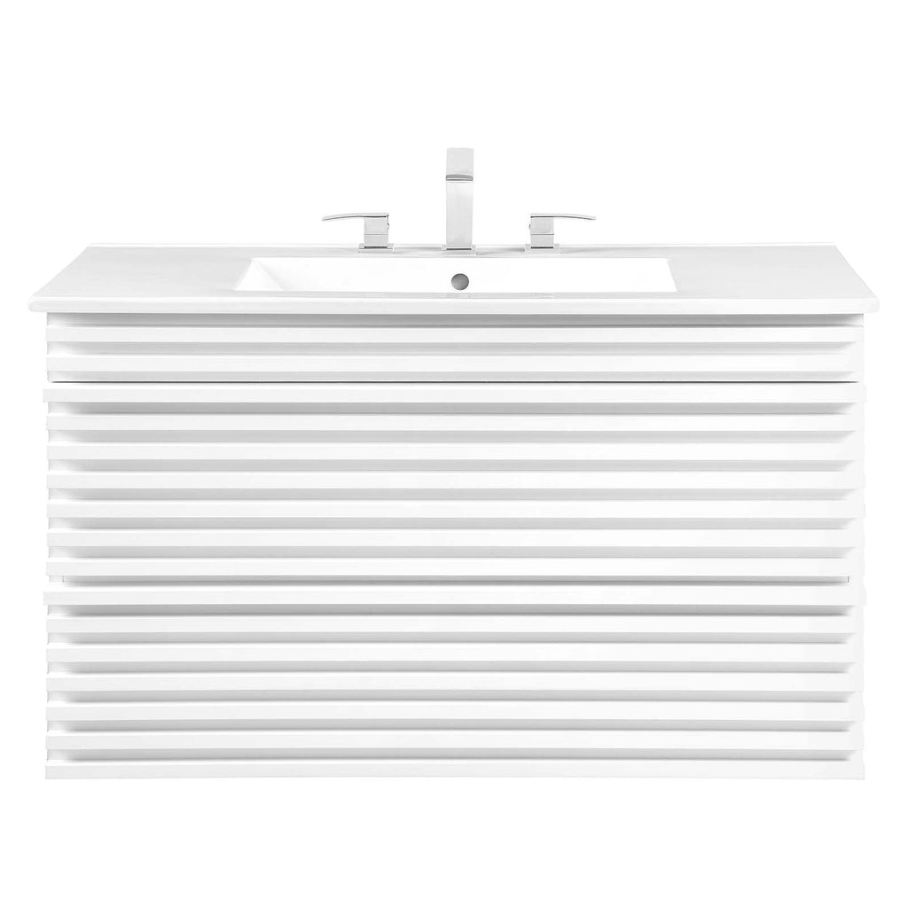 Render 36" Wall-Mount Bathroom Vanity by Modway