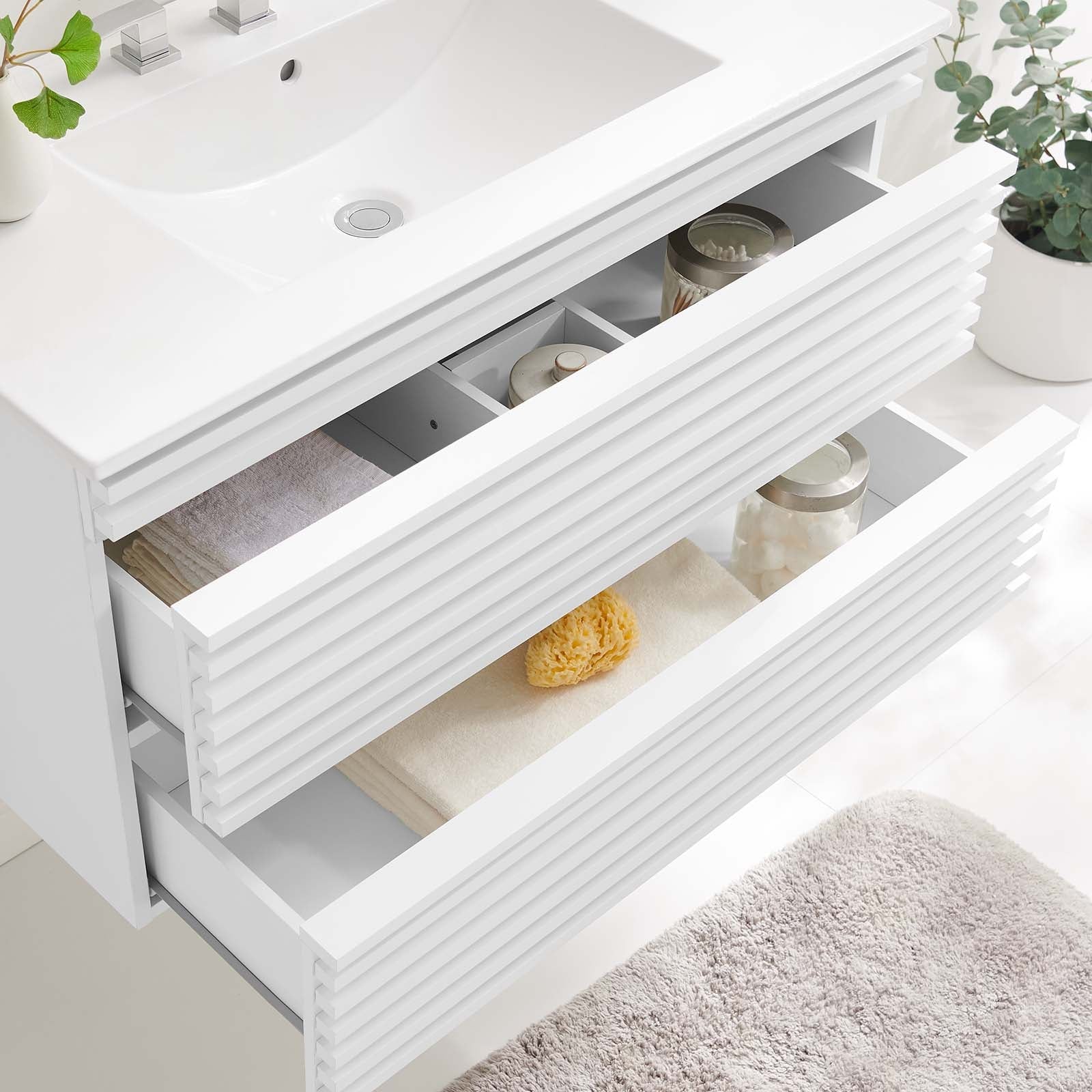 Render 36" Wall-Mount Bathroom Vanity by Modway