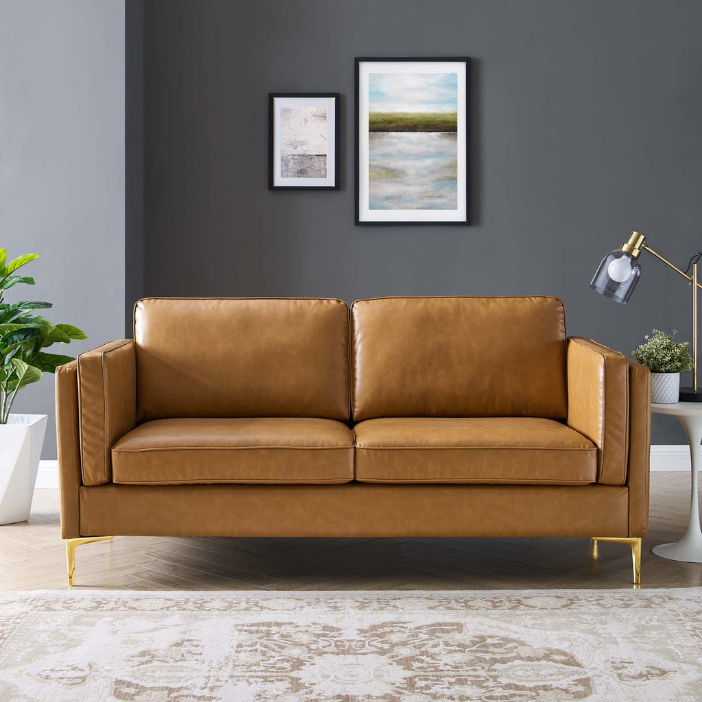 Kaiya Vegan Leather Sofa by Modway