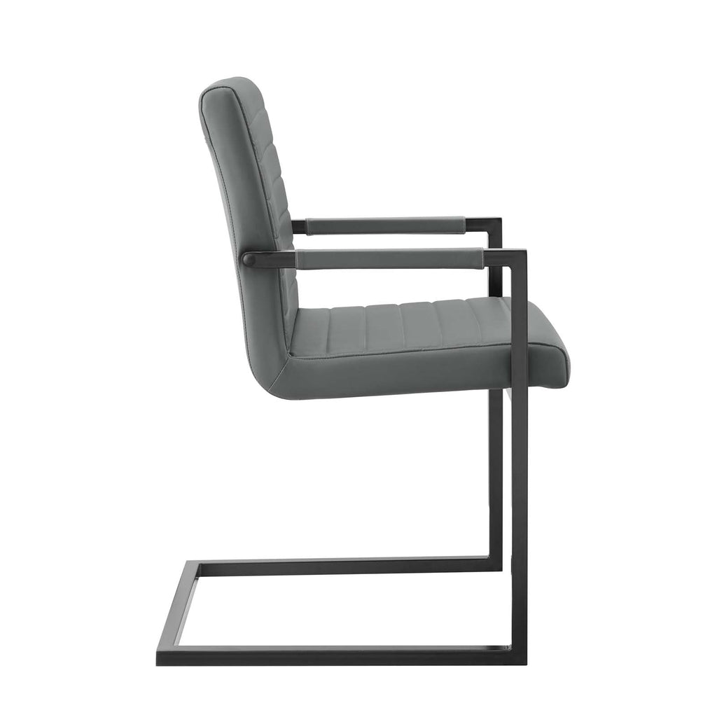 Savoy Vegan Leather Dining Chairs Set of 2 by Modway