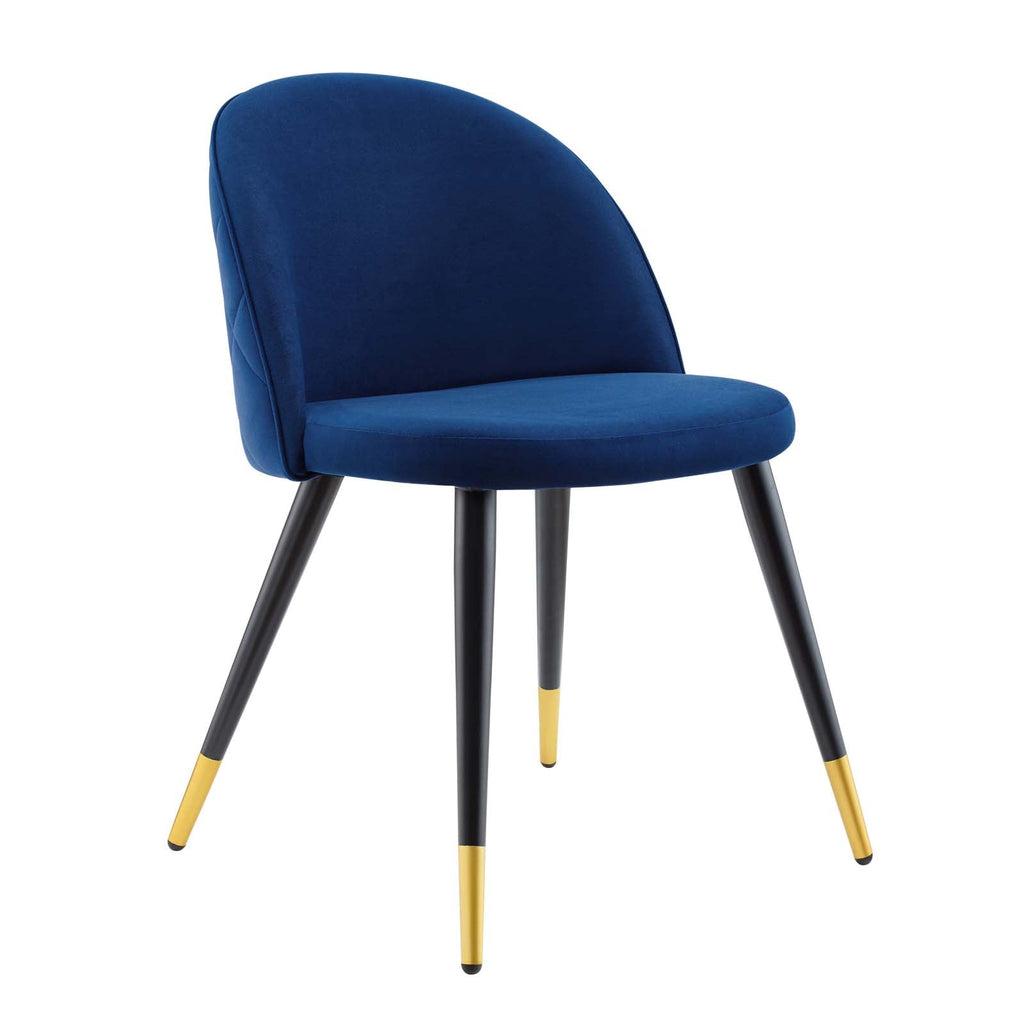 Cordial Performance Velvet Dining Chairs Set of 2 by Modway