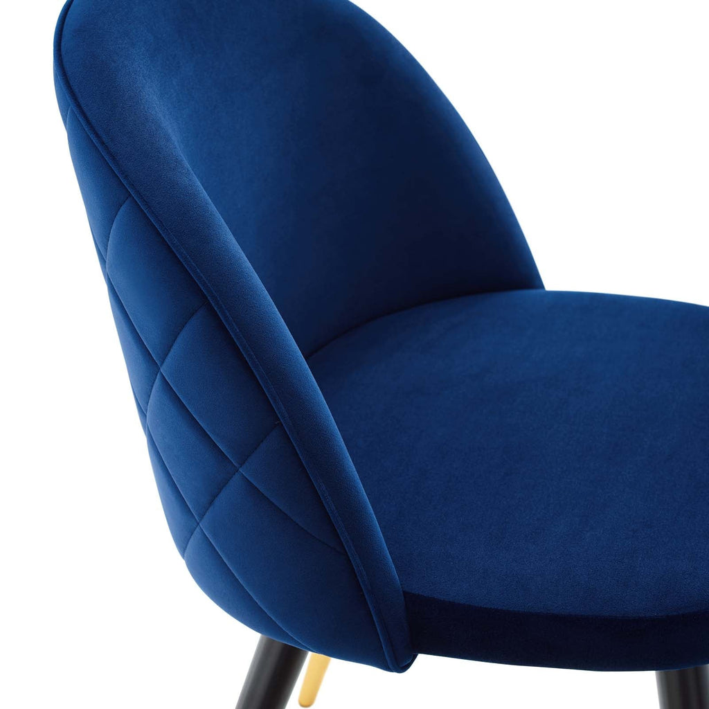 Cordial Performance Velvet Dining Chairs Set of 2 by Modway