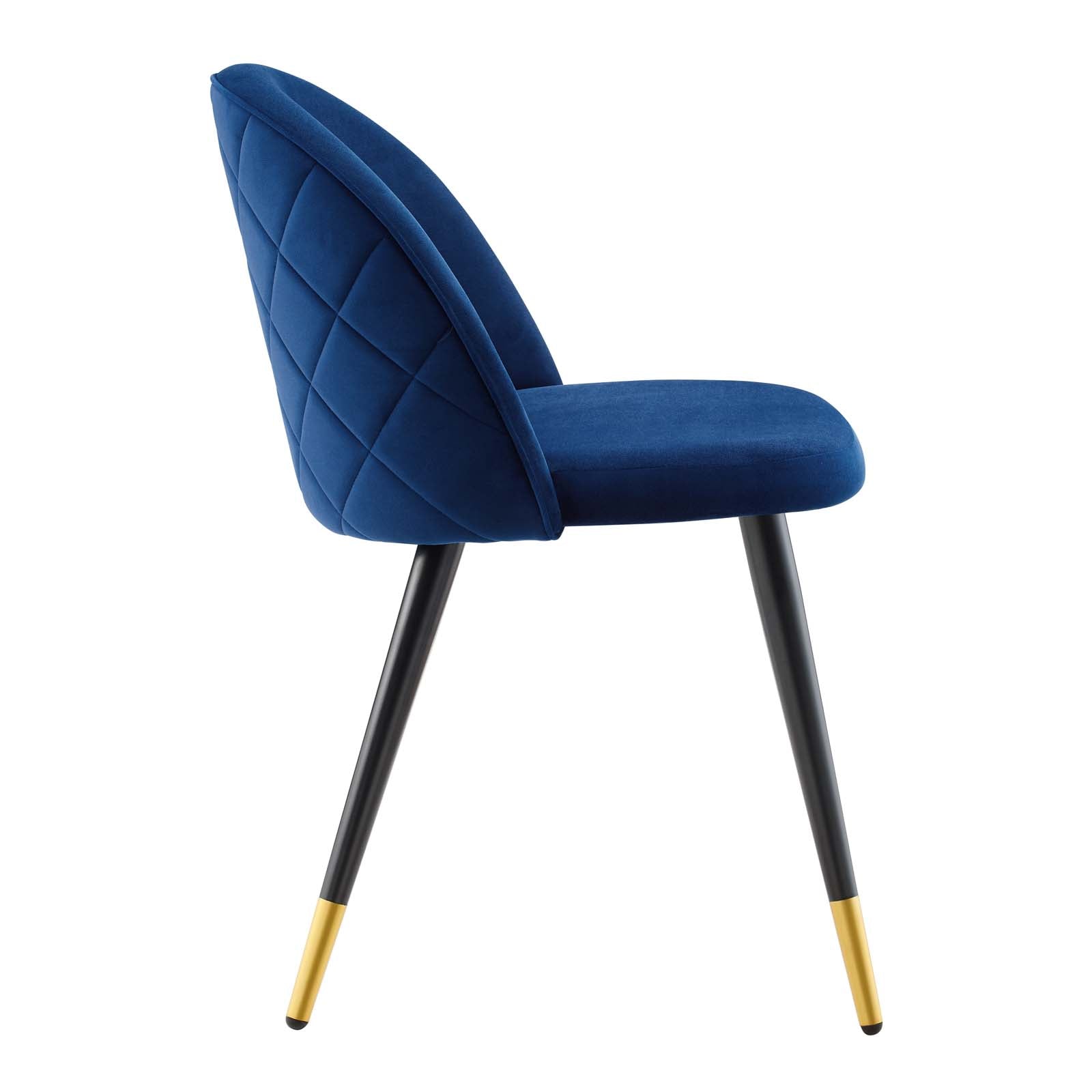 Cordial Performance Velvet Dining Chairs Set of 2 by Modway