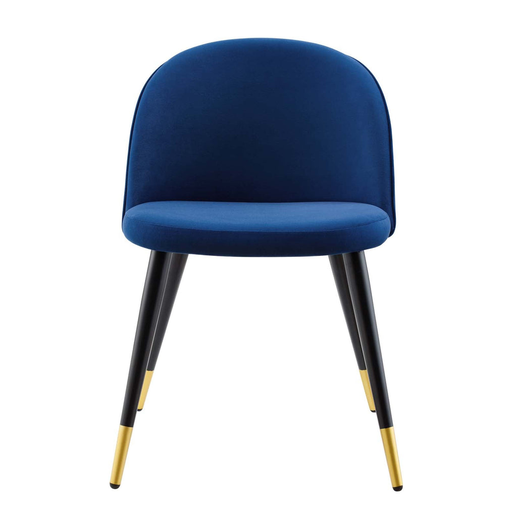 Cordial Performance Velvet Dining Chairs Set of 2 by Modway