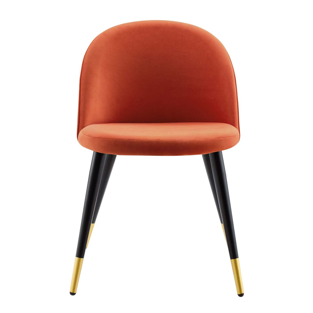 Cordial Performance Velvet Dining Chairs Set of 2 by Modway