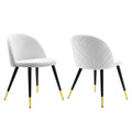 Cordial Performance Velvet Dining Chairs Set of 2 by Modway