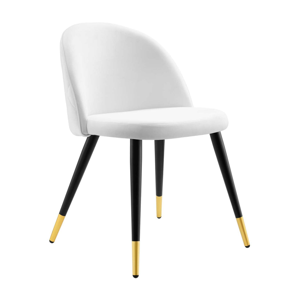 Cordial Performance Velvet Dining Chairs Set of 2 by Modway