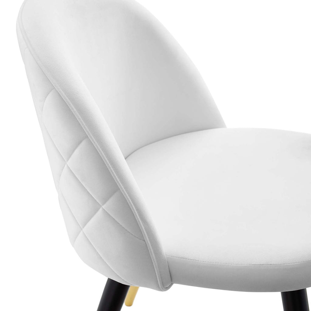 Cordial Performance Velvet Dining Chairs Set of 2 by Modway