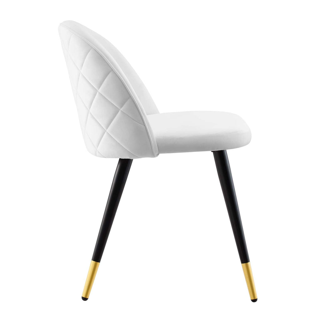 Cordial Performance Velvet Dining Chairs Set of 2 by Modway