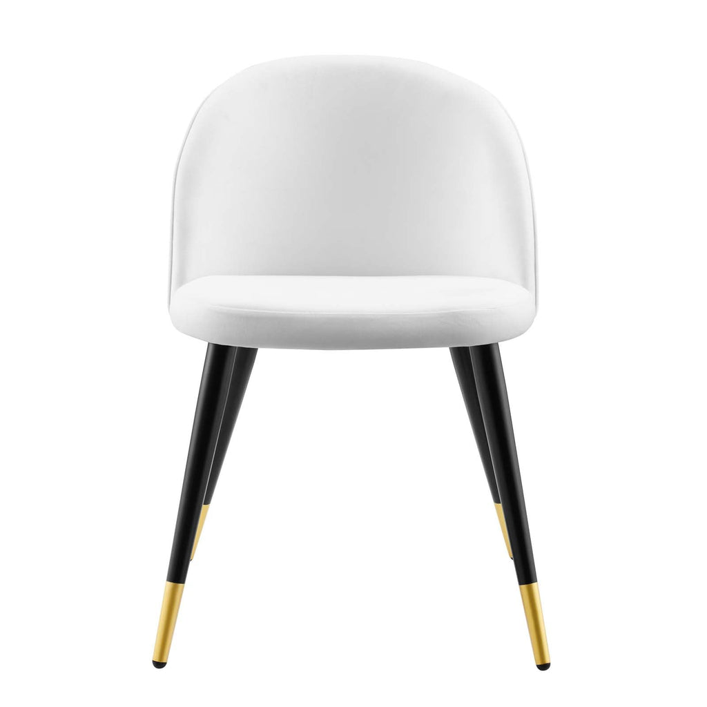 Cordial Performance Velvet Dining Chairs Set of 2 by Modway