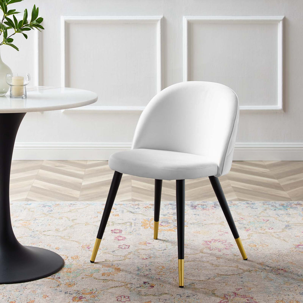 Cordial Performance Velvet Dining Chairs Set of 2 by Modway