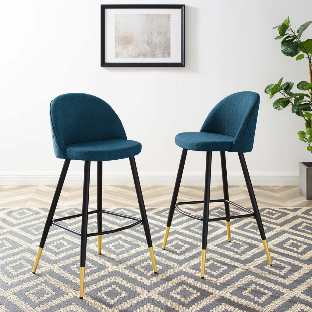 Cordial Fabric Bar Stools Set of 2 by Modway