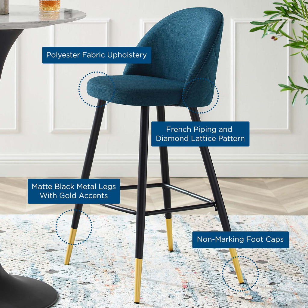 Cordial Fabric Bar Stools Set of 2 by Modway