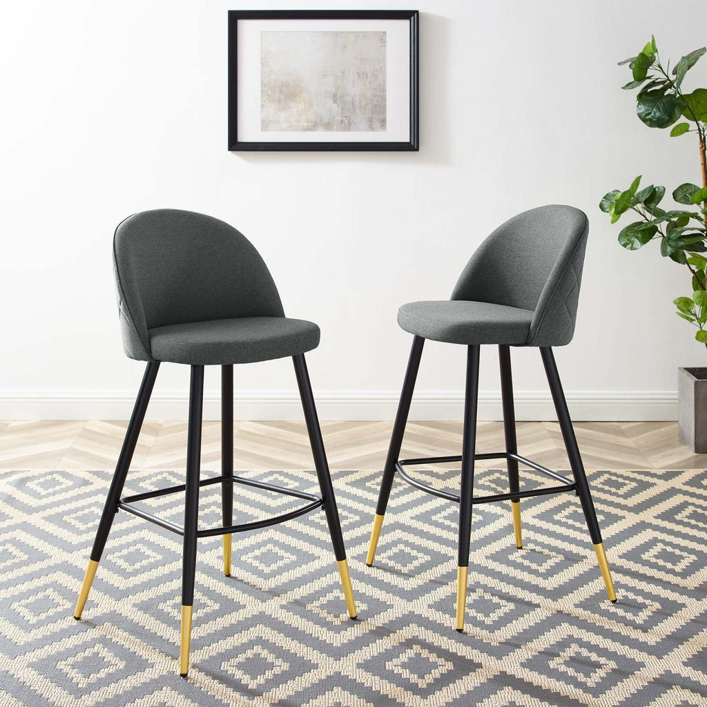 Cordial Fabric Bar Stools Set of 2 by Modway