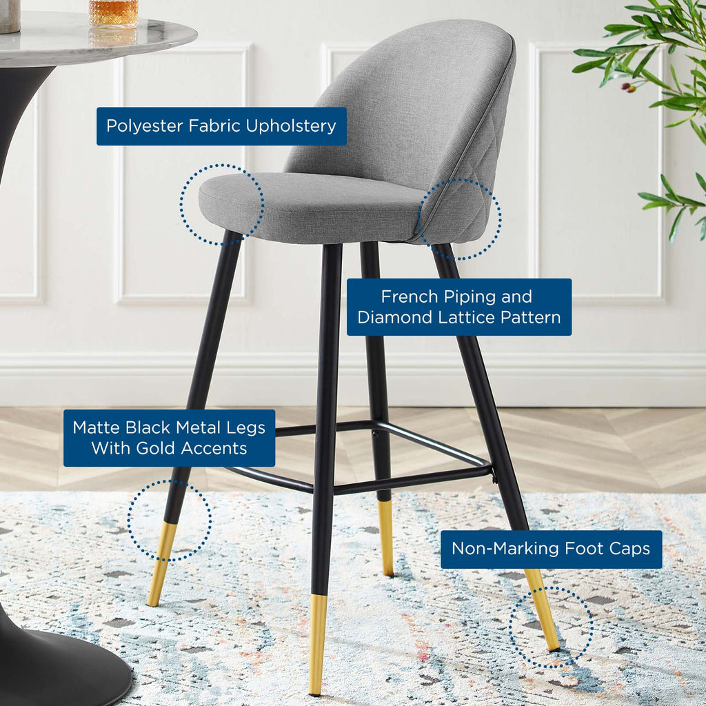 Cordial Fabric Bar Stools Set of 2 by Modway