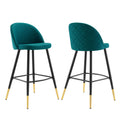 Cordial Fabric Bar Stools Set of 2 by Modway