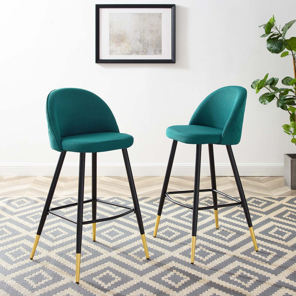 Cordial Fabric Bar Stools Set of 2 by Modway