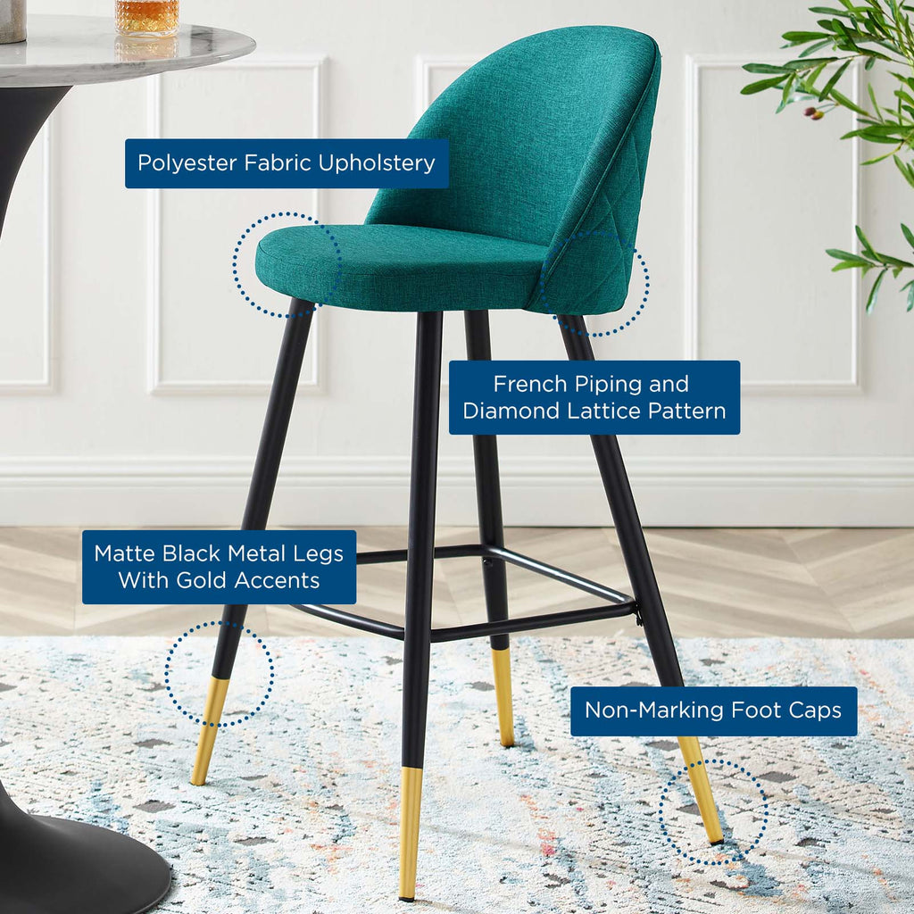 Cordial Fabric Bar Stools Set of 2 by Modway