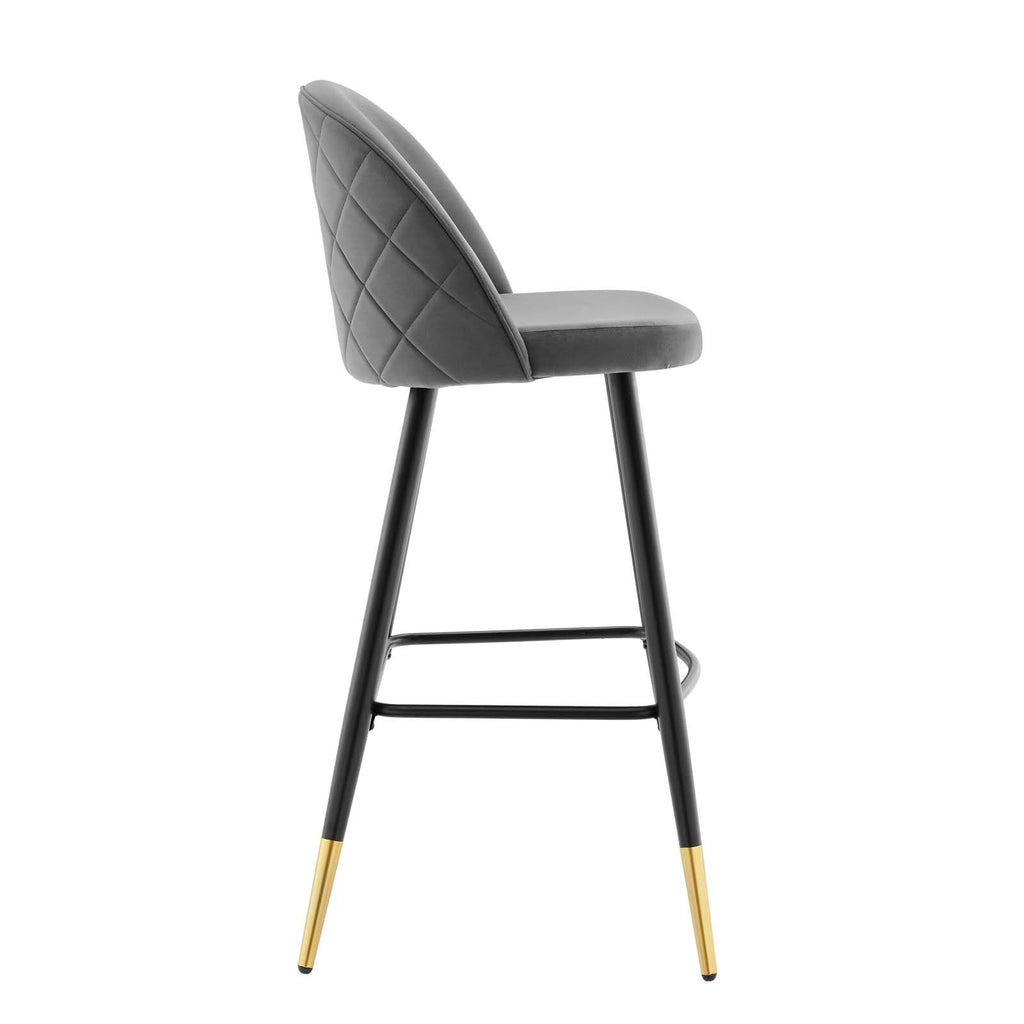 Cordial Performance Velvet Bar Stools Set of 2 by Modway
