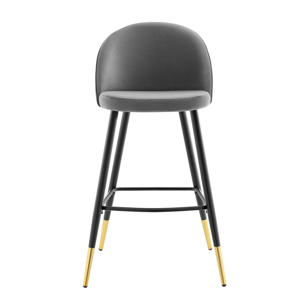 Cordial Performance Velvet Bar Stools Set of 2 by Modway