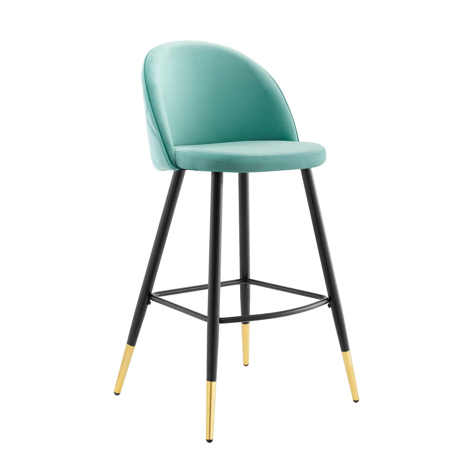 Cordial Performance Velvet Bar Stools Set of 2 by Modway