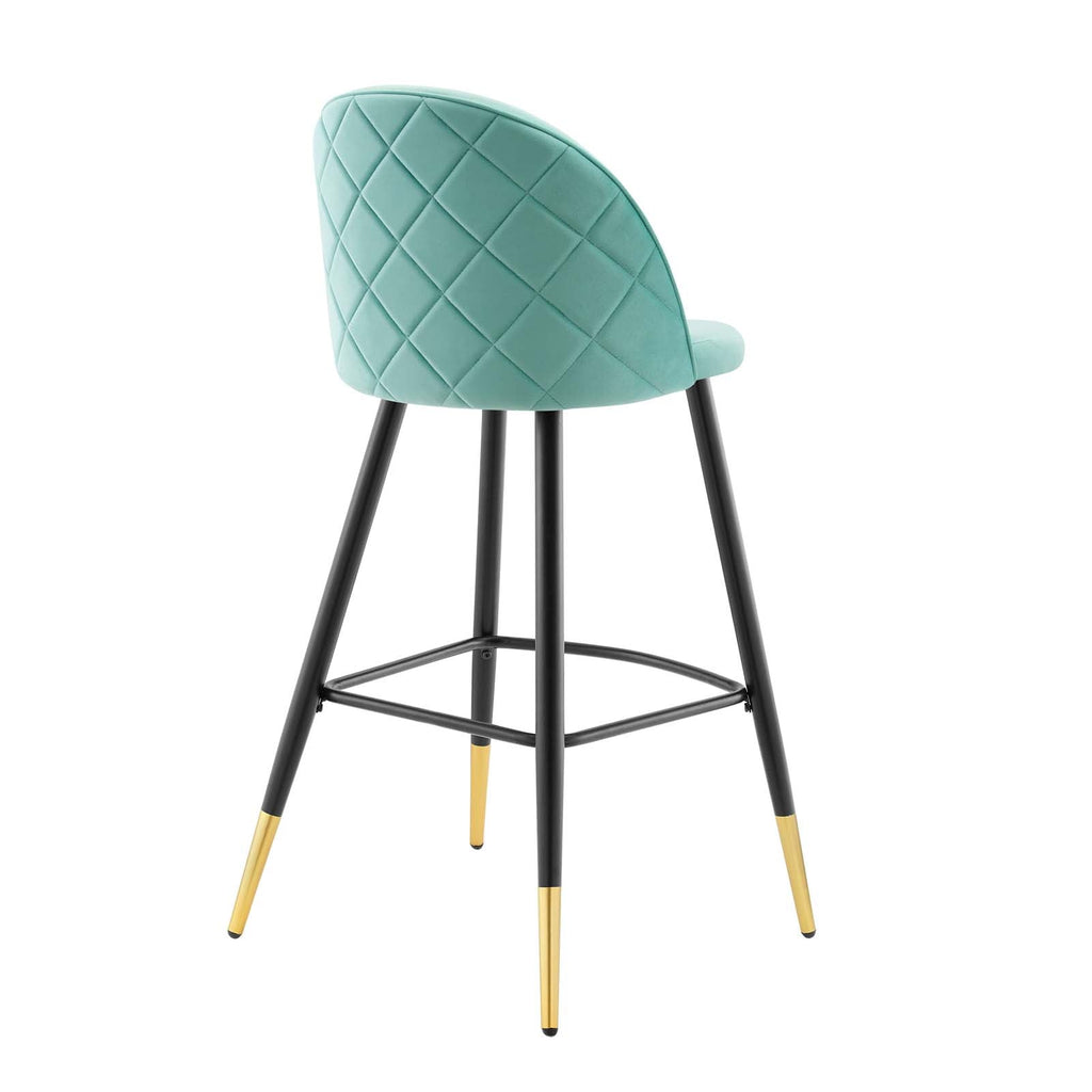 Cordial Performance Velvet Bar Stools Set of 2 by Modway