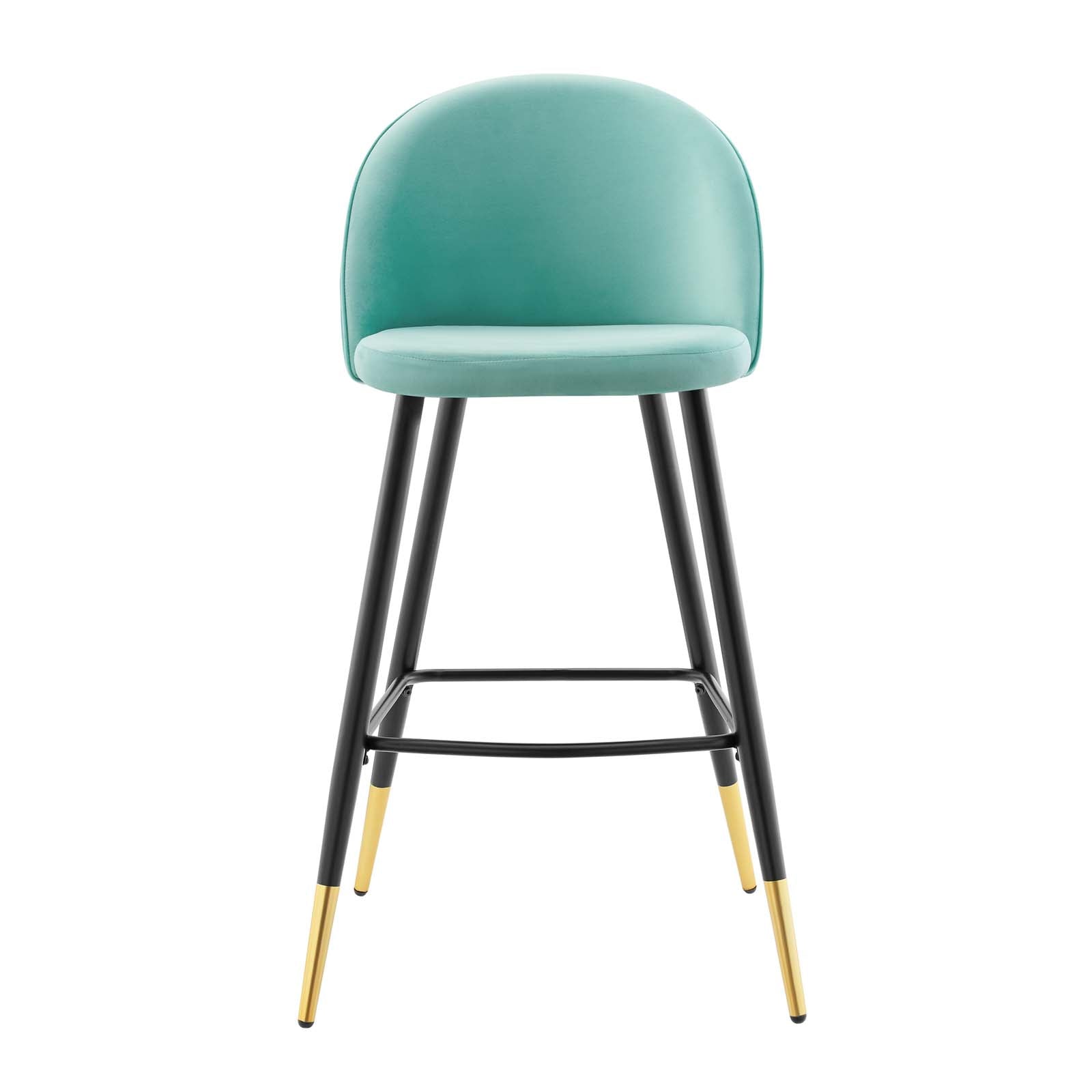 Cordial Performance Velvet Bar Stools Set of 2 by Modway