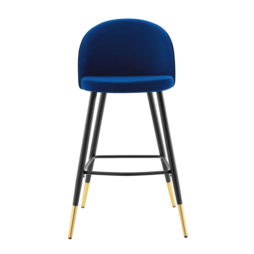 Cordial Performance Velvet Bar Stools Set of 2 by Modway