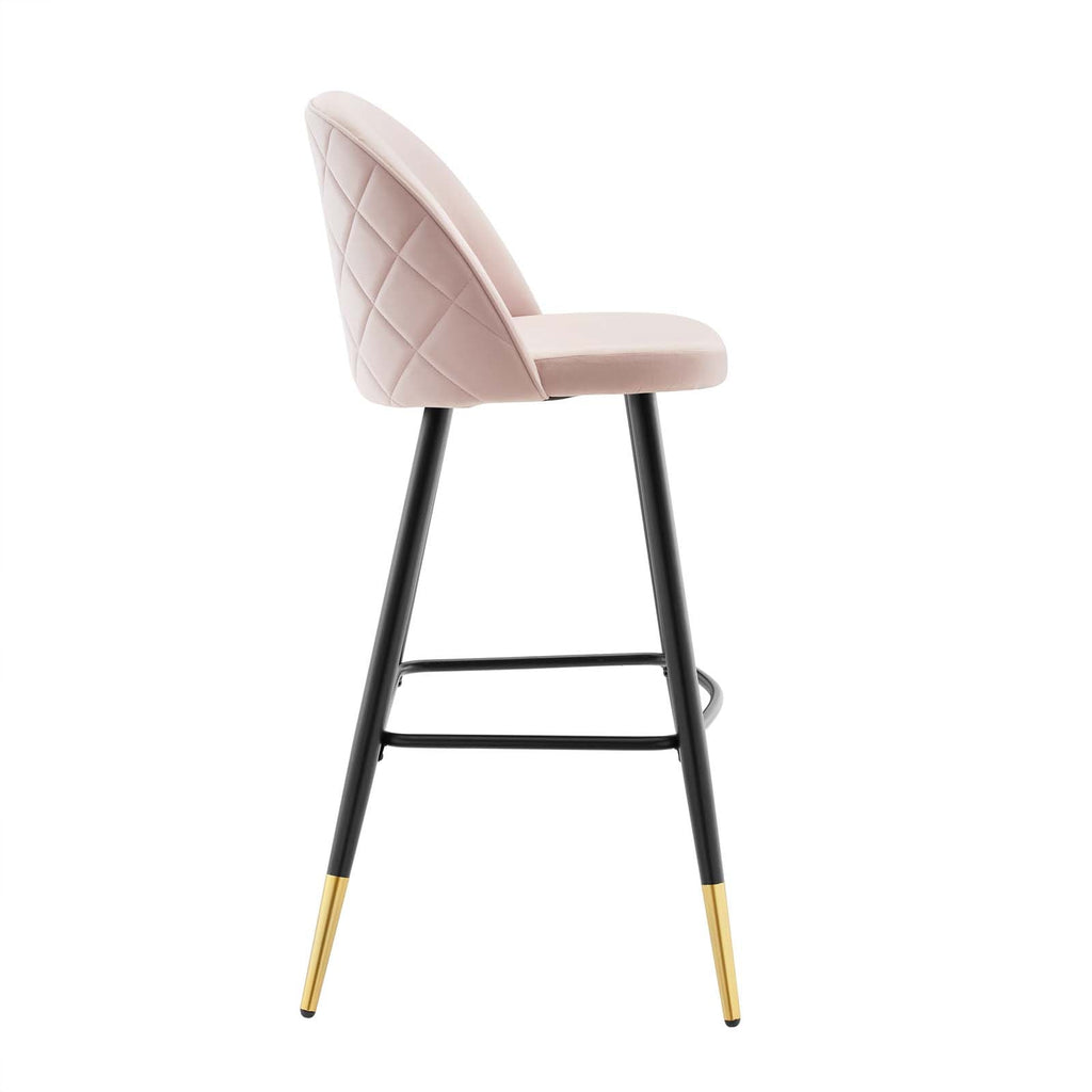 Cordial Performance Velvet Bar Stools Set of 2 by Modway