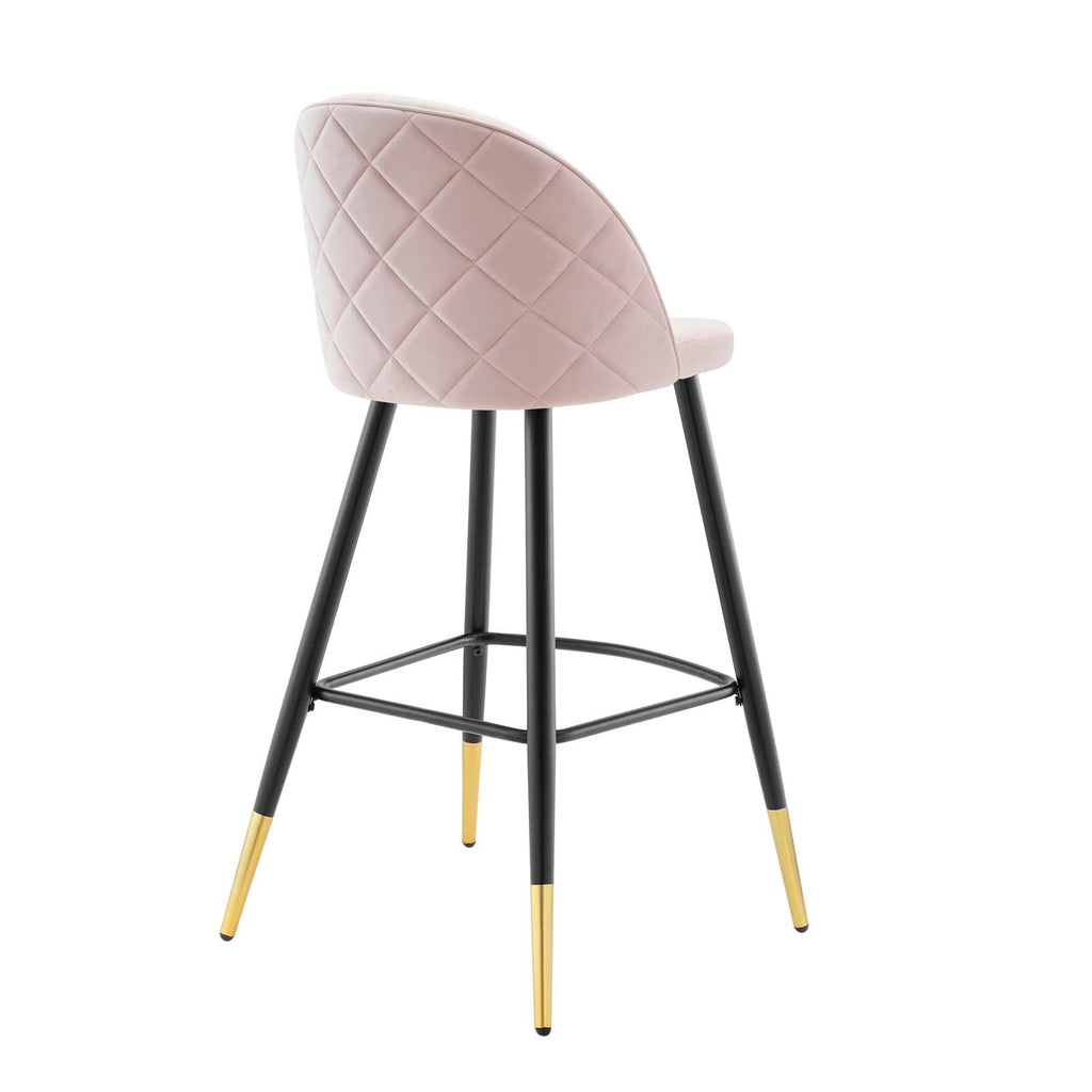 Cordial Performance Velvet Bar Stools Set of 2 by Modway