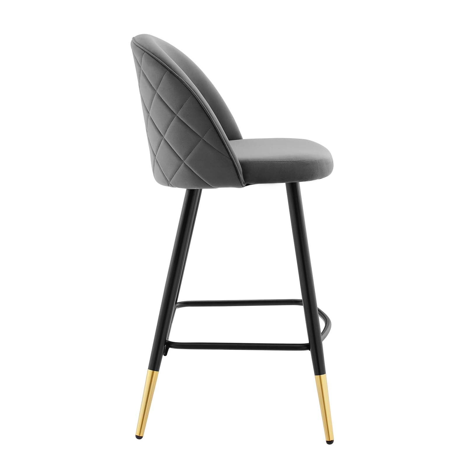 Cordial Performance Velvet Counter Stools Set of 2 by Modway