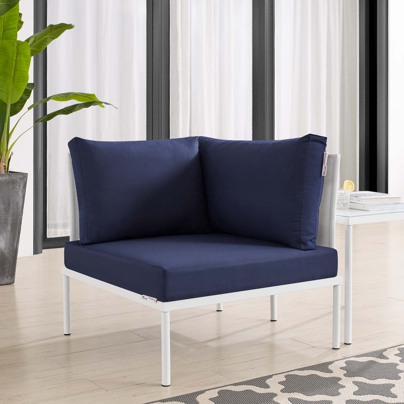 Harmony Sunbrella¨ Outdoor Patio All Mesh Corner Chair by Modway
