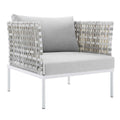 Harmony Sunbrella¨ Basket Weave Outdoor Patio Aluminum Armchair by Modway