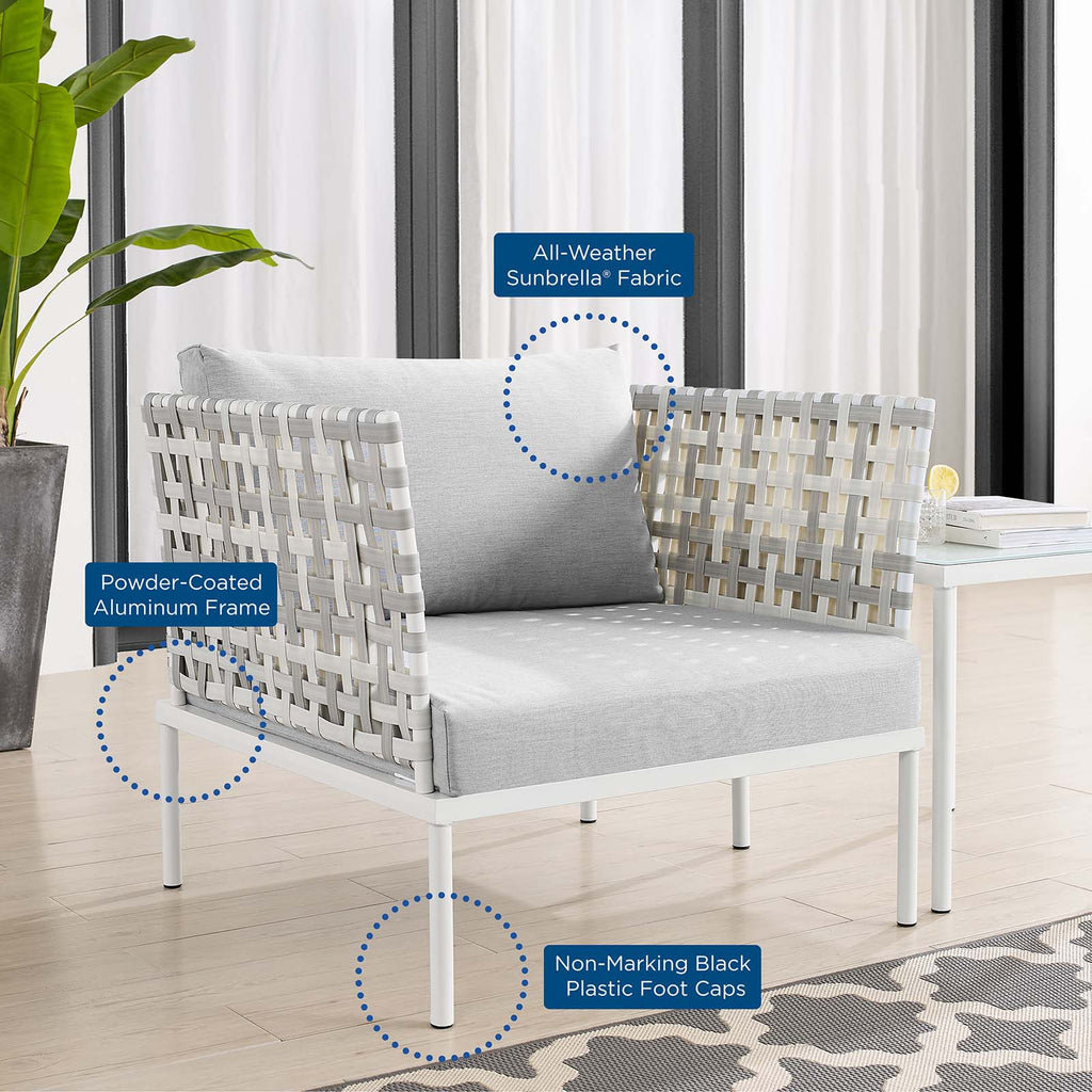 Harmony Sunbrella¨ Basket Weave Outdoor Patio Aluminum Armchair by Modway