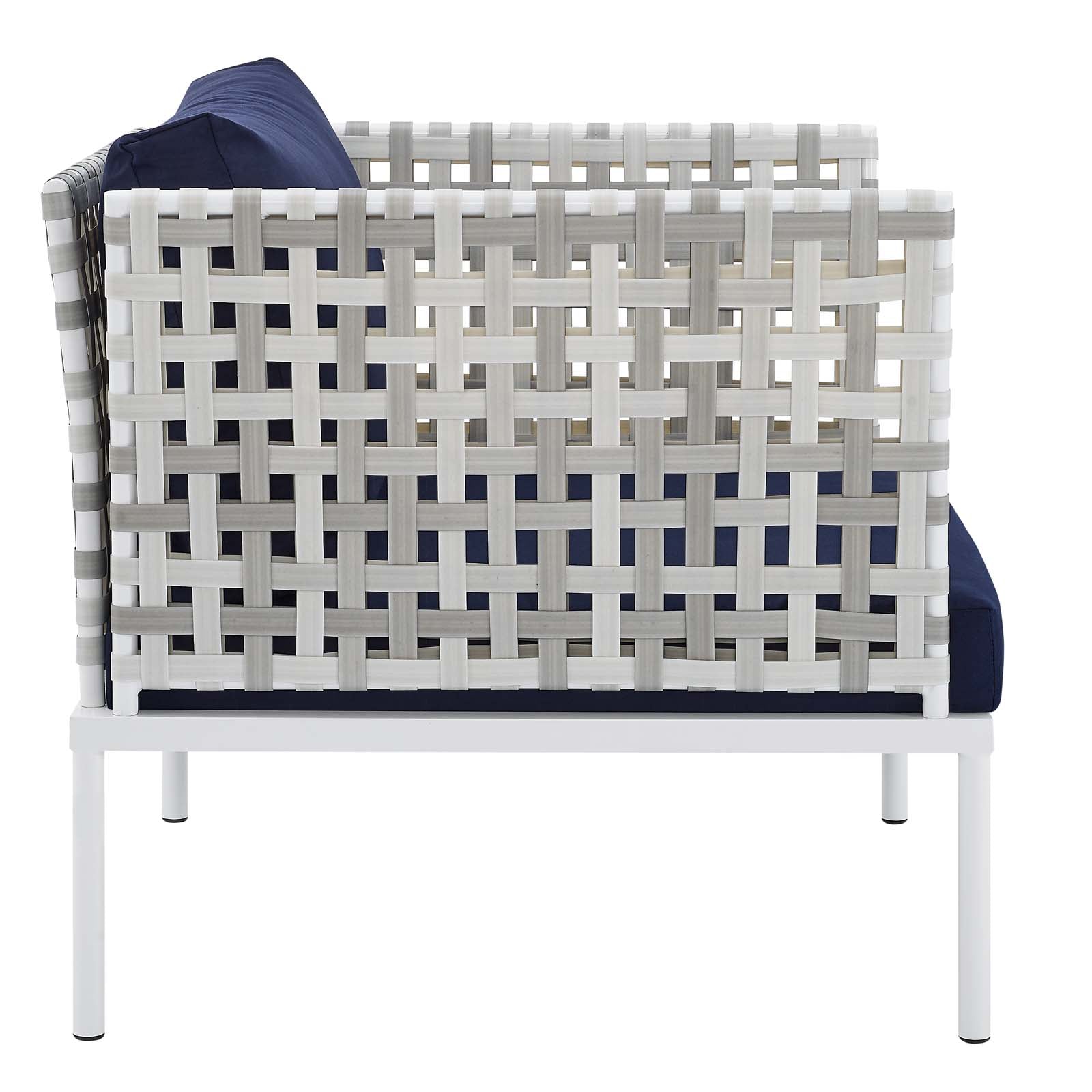 Harmony Sunbrella¨ Basket Weave Outdoor Patio Aluminum Armchair by Modway