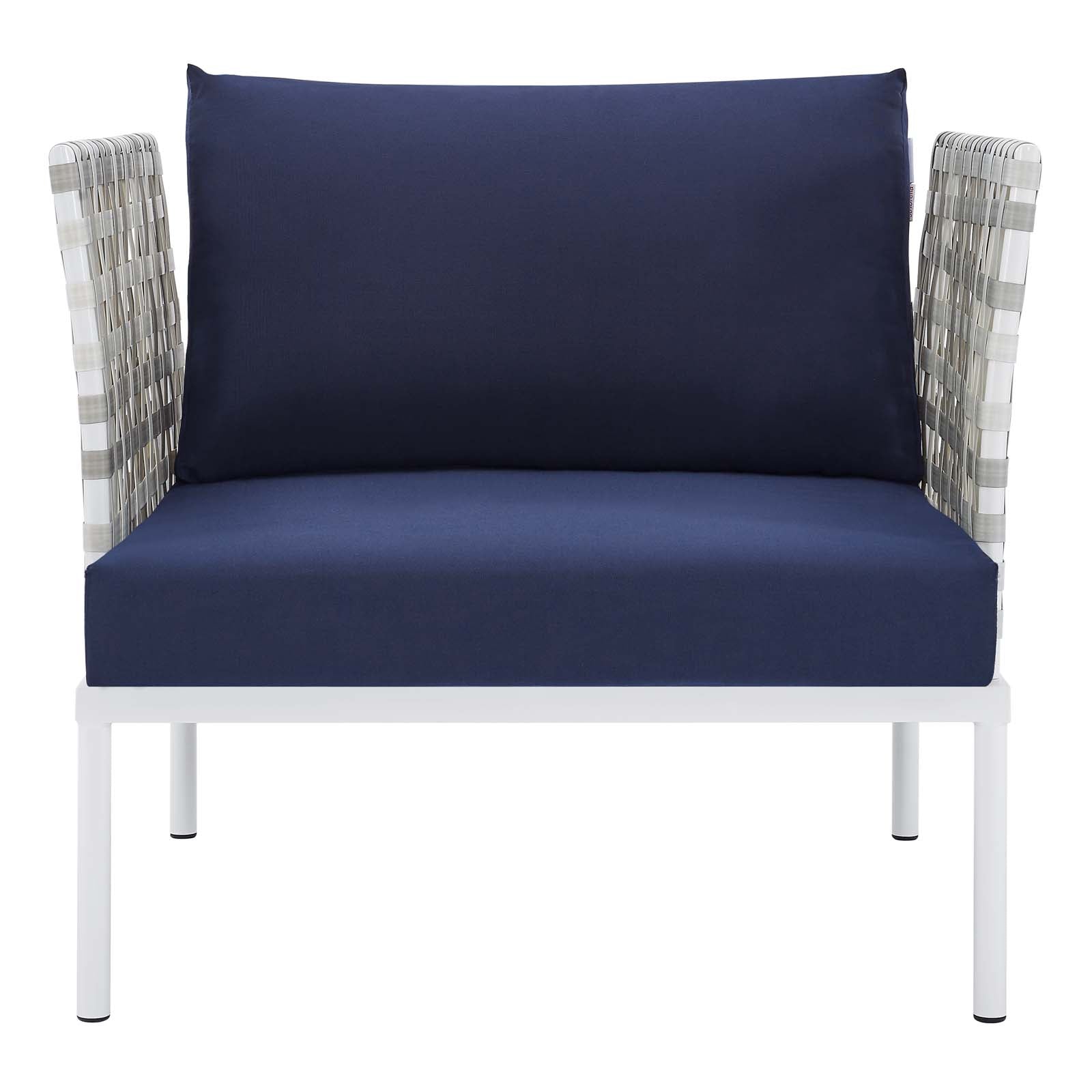 Harmony Sunbrella¨ Basket Weave Outdoor Patio Aluminum Armchair by Modway