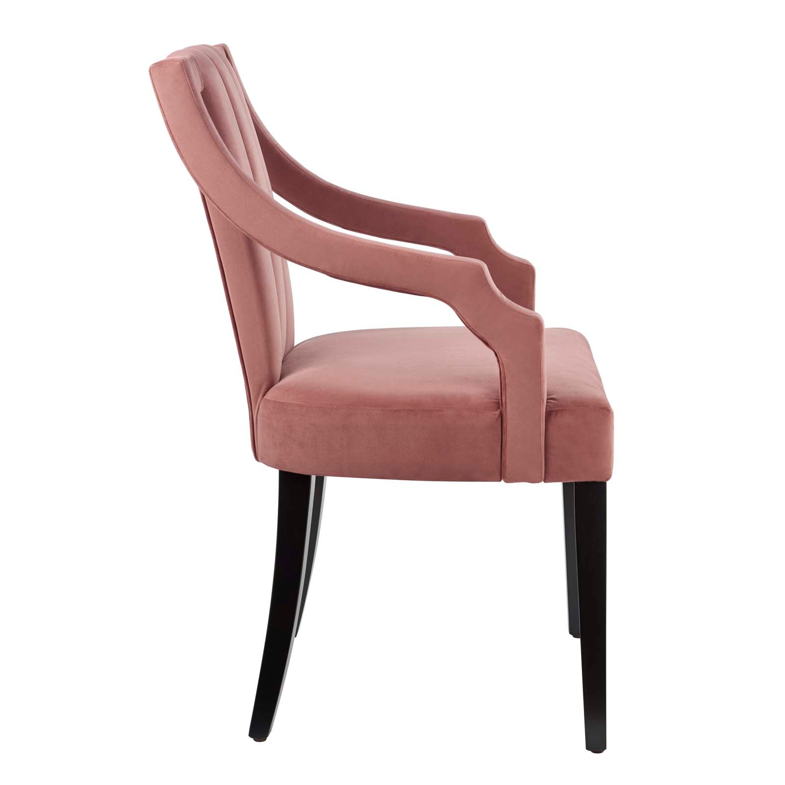 Virtue Performance Velvet Dining Chairs Set of 2 by Modway