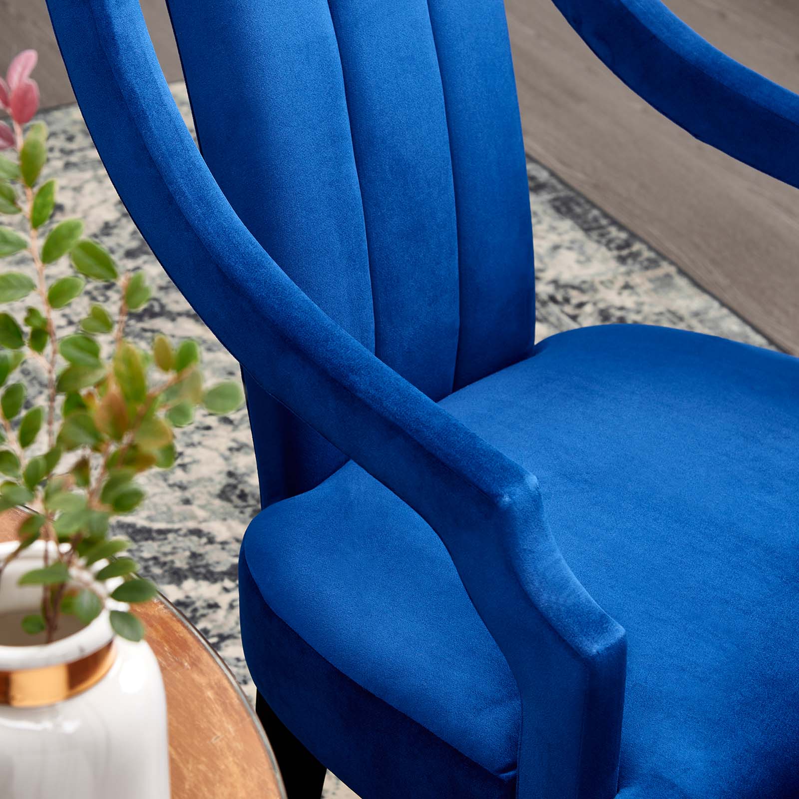 Virtue Performance Velvet Dining Chairs Set of 2 by Modway